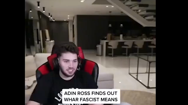A video of Adin Ross learning what fascism is